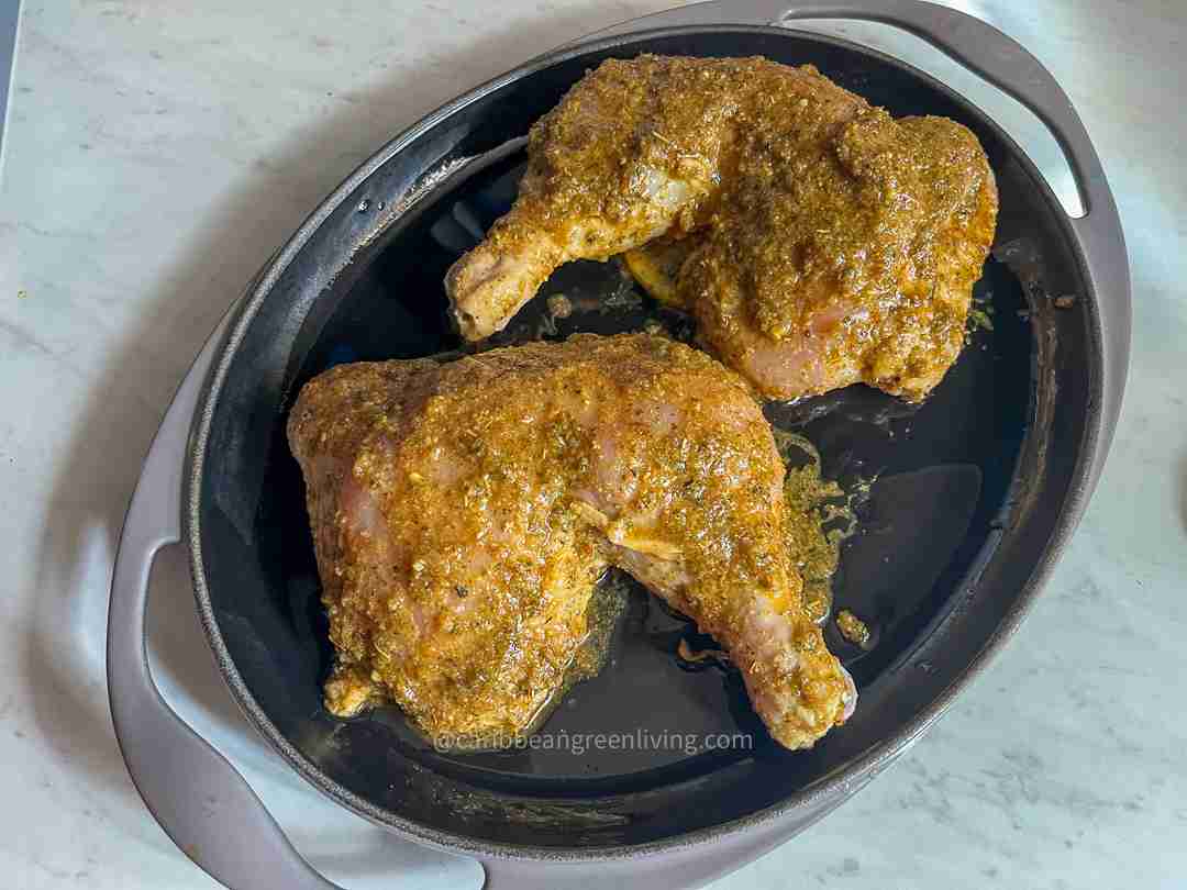 Caribbean chicken leg quarters recipe