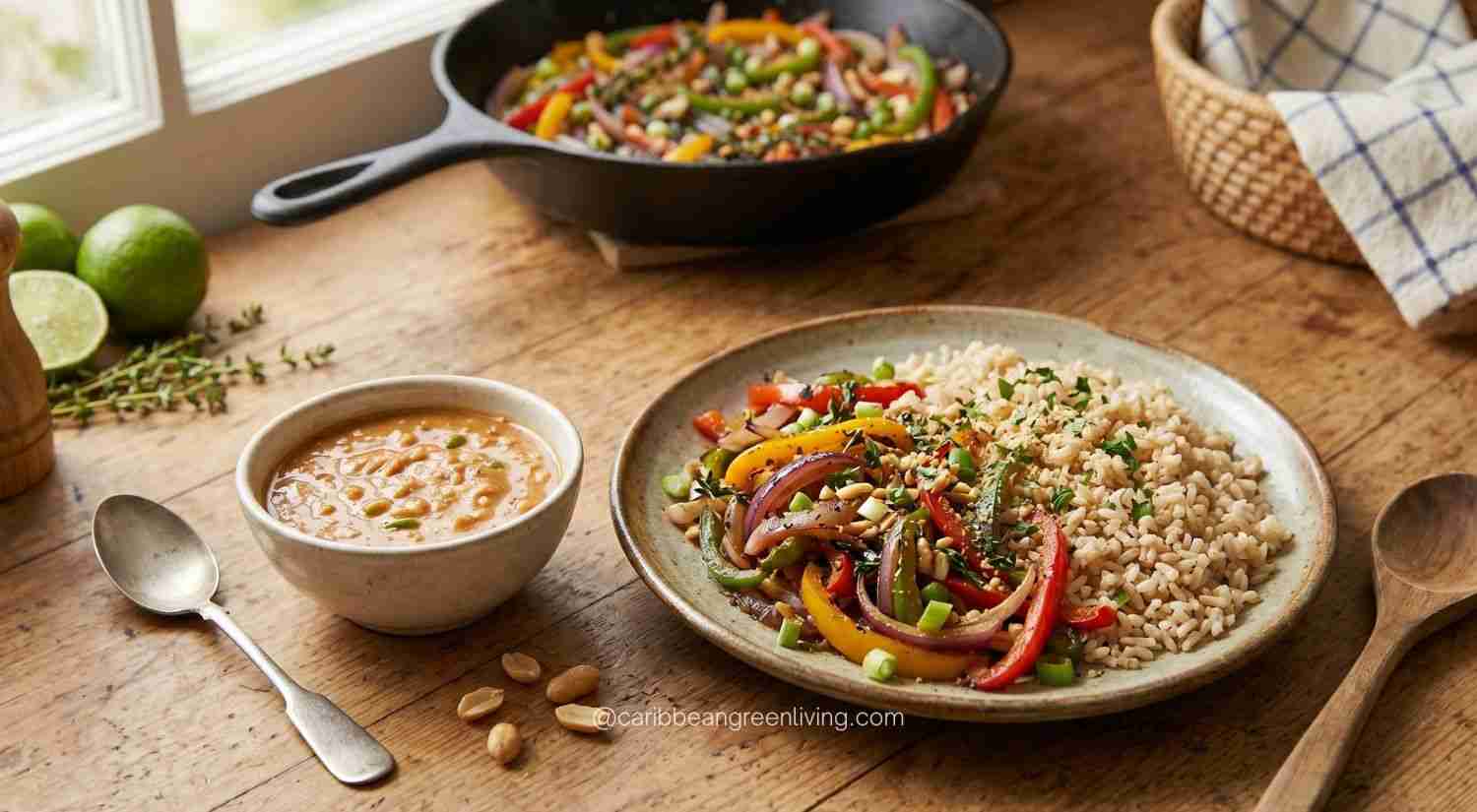 budget protein meal prep ideas - peanut sauce
