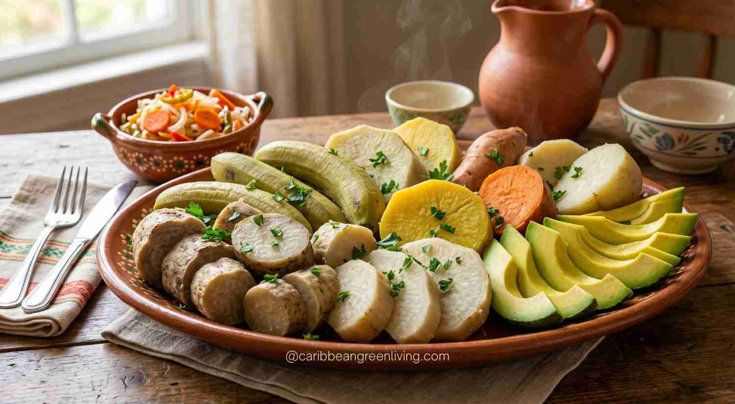 Caribbean Provision Platter with Eddoe