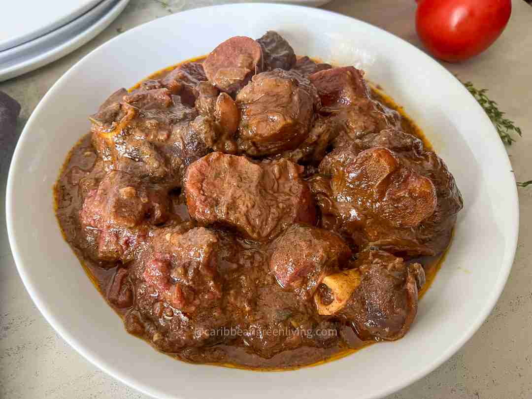 Curry Goat with Purple Sweet Potatoes