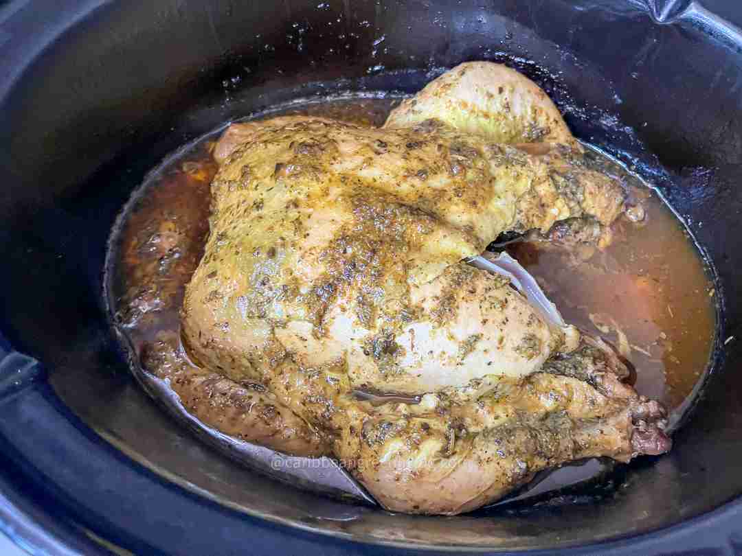 Easy Slow Cooker Whole Chicken with Haitian Epis