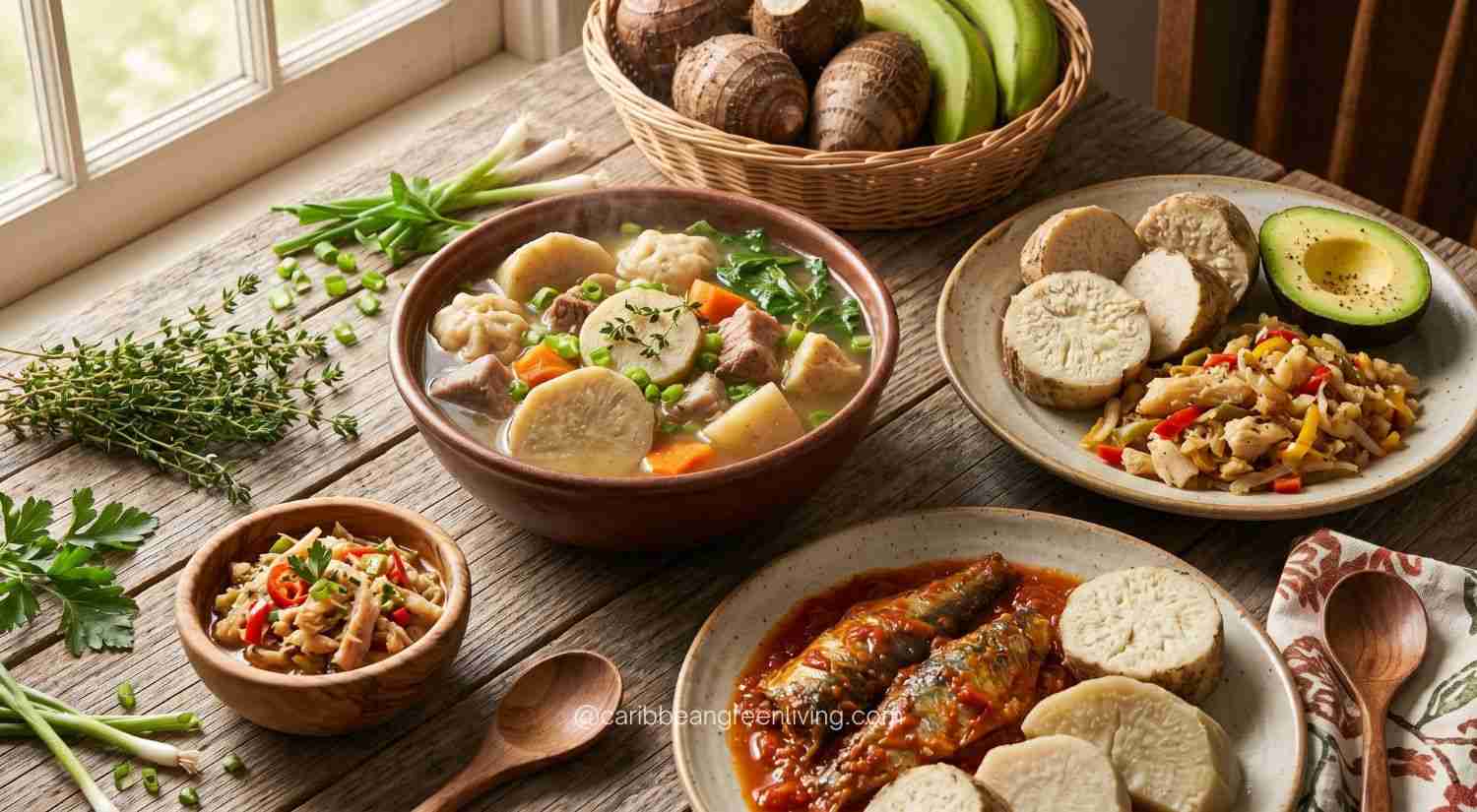 Eddoe in Haitian Cooking