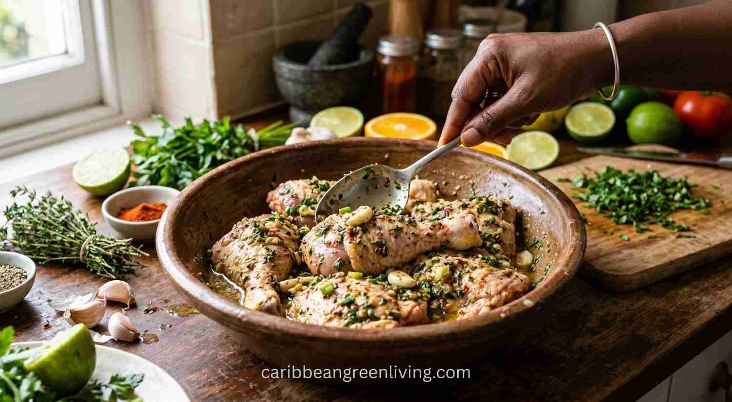 Marinating Chicken Flavor Building