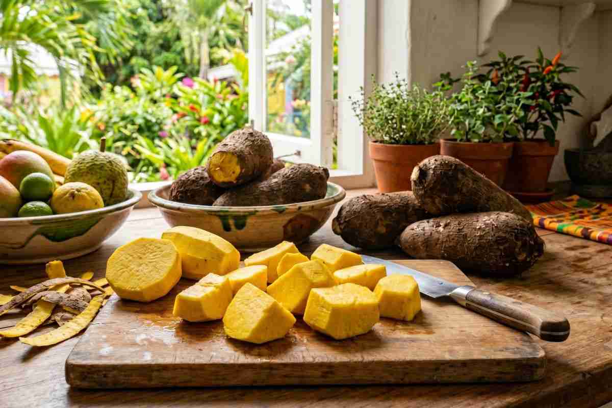 The Ultimate Caribbean Ground Provisions and Root Vegetables Guide 26 yellow yam - ground provisions