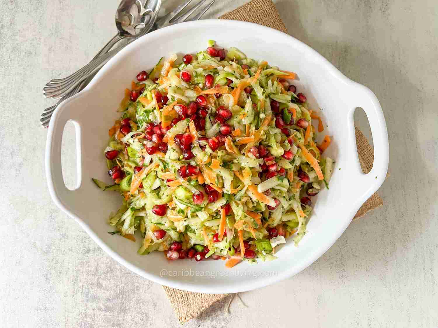 Chayote Salad with Cucumber, Carrot, and Pomegranate