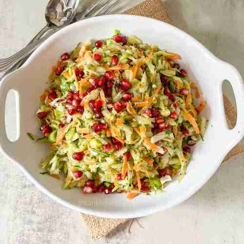 Chayote Salad with Cucumber, Carrot, and Pomegranate
