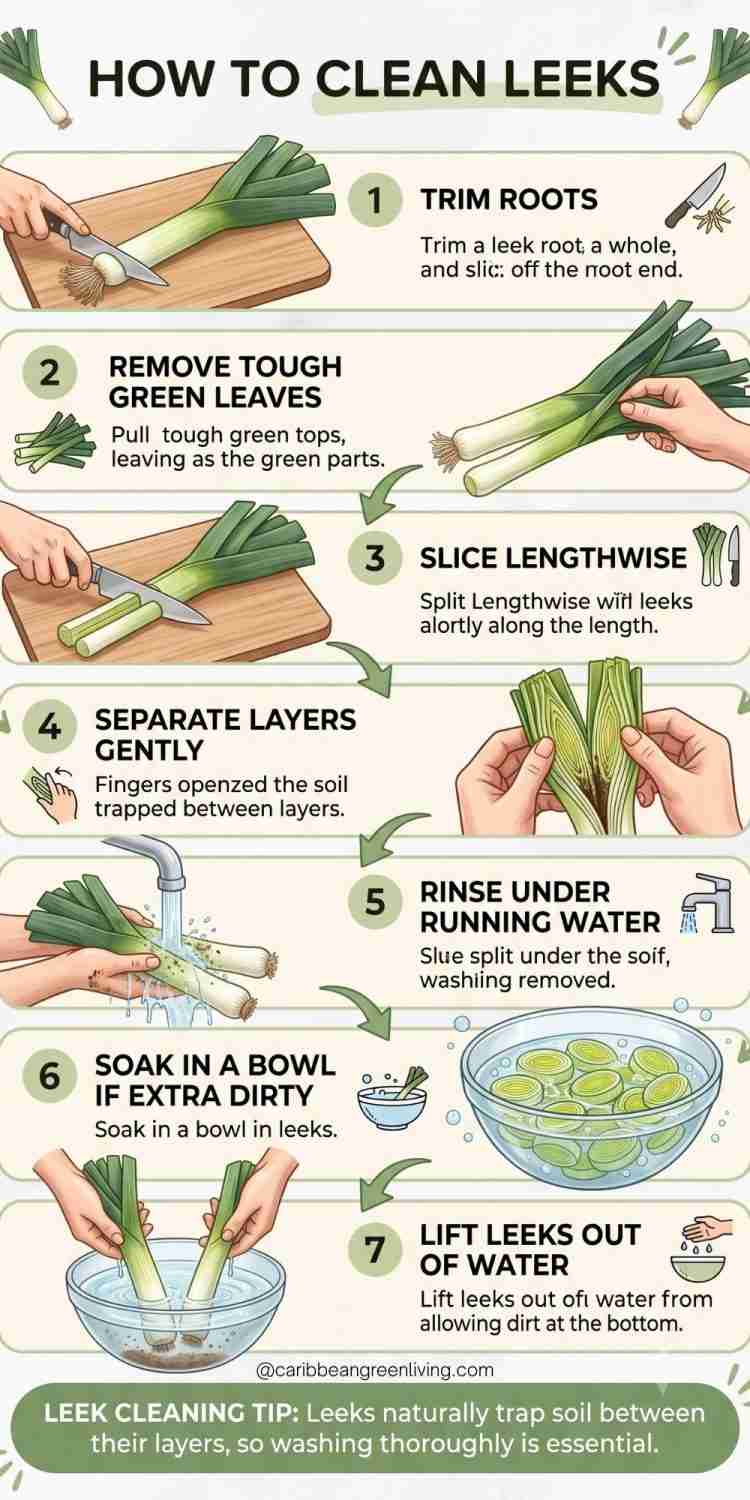How to Clean Leeks