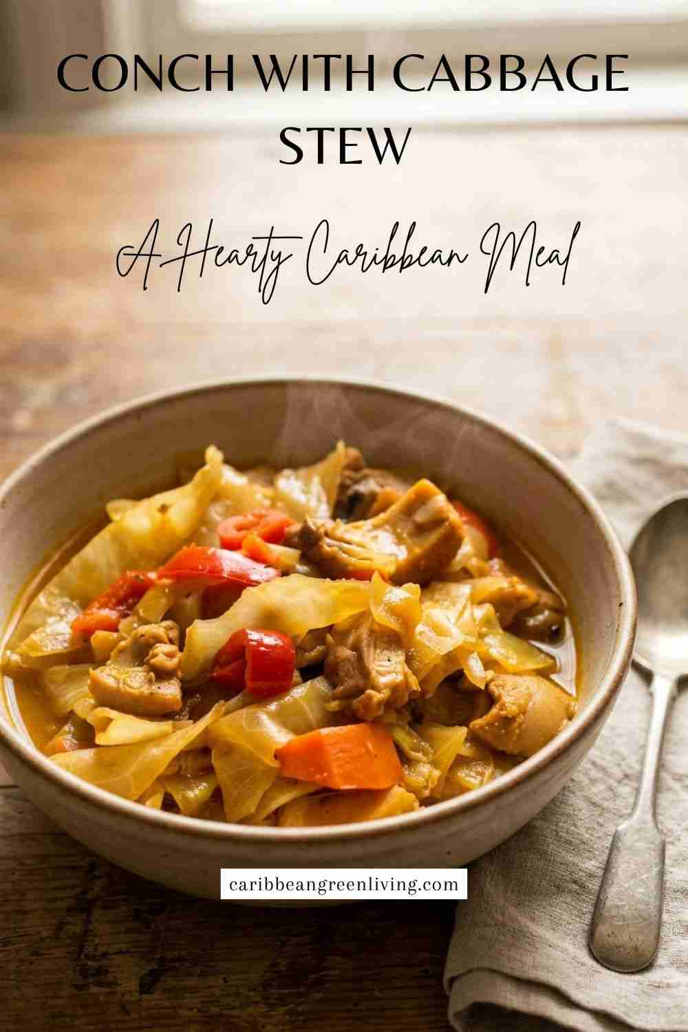 Conch Recipes: Caribbean Ways to Cook Conch (Lambi) 11 Conch with cabbage stew recipe pinterest