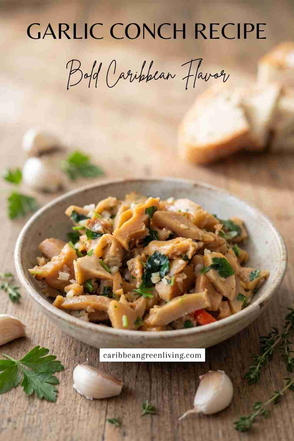 Conch Recipes: Caribbean Ways to Cook Conch (Lambi) 9 Garlic Conch recipe