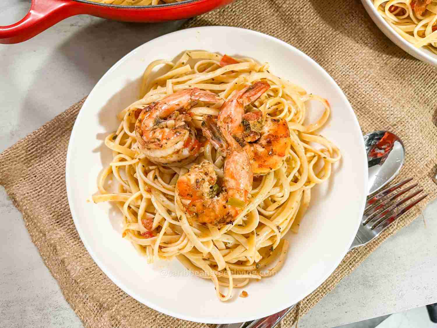 shrimp linguine with uni butter