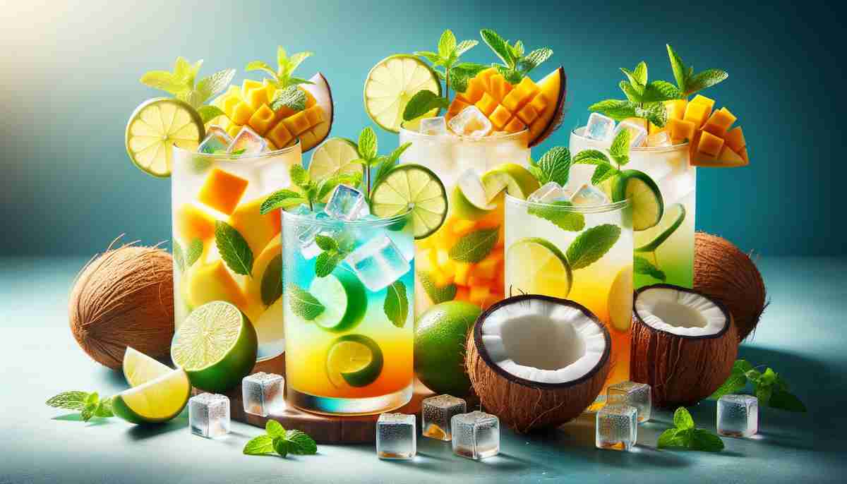 Refreshing Coconut Water Mocktails
